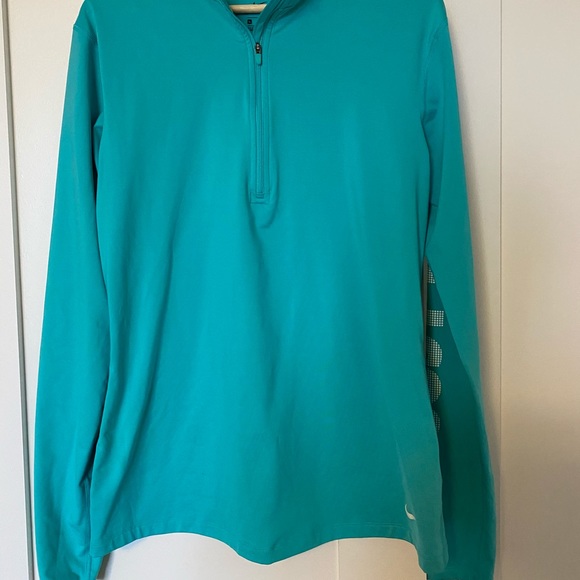 Teal bike quarter zip pullover - Picture 1 of 2